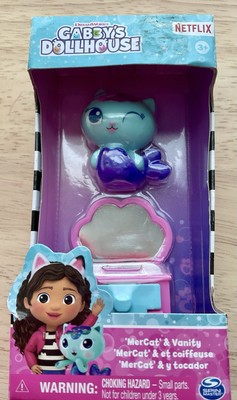 Gabby's Dollhouse  Cat Mercat'  & Mirror Vanity Desk Figure Set Mini Figure NEW