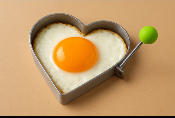 TOP - Edelstahl Spiegeleierform Spiegelei Pfannkuchenform 4 Formen Spaßform  - Bild 3 von 4