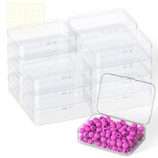 16 Pack 3.74 x 2.56 x 1.02 inch Clear Plastic Storage Containers with Lids
