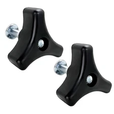 2 Sets Lawn Mower Handle Bolts, Triangle 0.3" x 1.86" or 7.74mm x 47mm, Black 