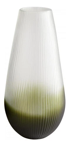 Green Benito 15 Inch Tall Glass Vase - Picture 1 of 1