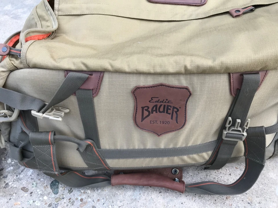 Спортивная сумка Eddie Bauer дорожный чемодан карман наплечный ремень ткань кордура 22x12 - Изображение 2 из 4