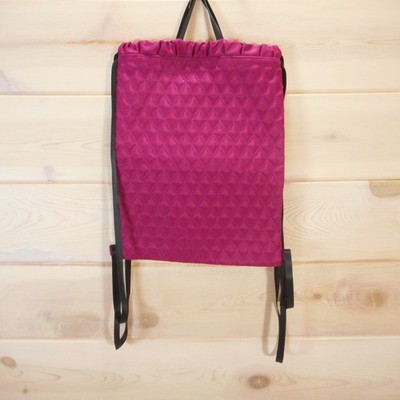 Fabletics Raspberry Quilted Cinch Drawstring Backpack  display picture 3