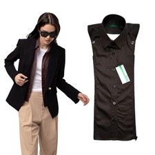 NWT Brunne DICKEY Compatible with Veronica Beard Blazer Button Down Shirt 00-14