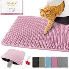 Waterproof Cat Litter Mat, Double Layer EVA, Odor-Large Grid, Urine Proof, Ea...