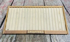 Vintage Original Sheaffer's 20 Slot Fountain Pen Tray Display With Golden Felt