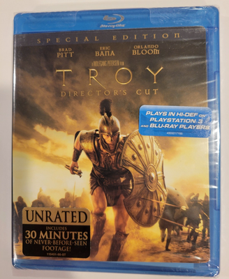 #ad Troy Factory Sealed Blu ray Unrated Directors Cut Brad Pitt $19.99