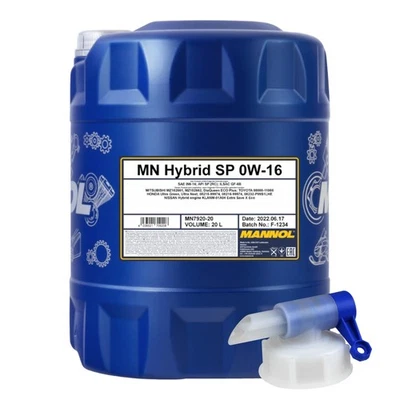 MANNOL huile moteur 0W-16 Hybrid Sp Api (RC) Ilsac GF-6B 20L + Robinet de - Photo 1/4
