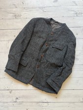 Vintage Harris Tweed Grey Herringbone Jacket Original Frey Wool Blazer 52 L