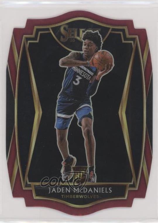 2020 Select Premier Level Maroon Prizm Die-Cut Jaden McDaniels Rookie RC 0u0l