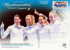 Estonia - postal stationery - Estonia women's team in fencing 2017, MNH