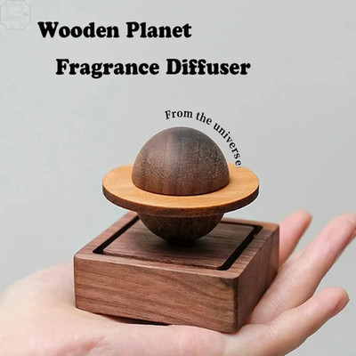 Jupiter Shaped Wood Scent Diffuser - Elegant Home Decor and Gift Idea