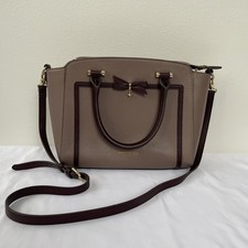 SAMANTHAVEGA Ribbon Motif Shoulder Bag 2way Beige Pre-owned Japan