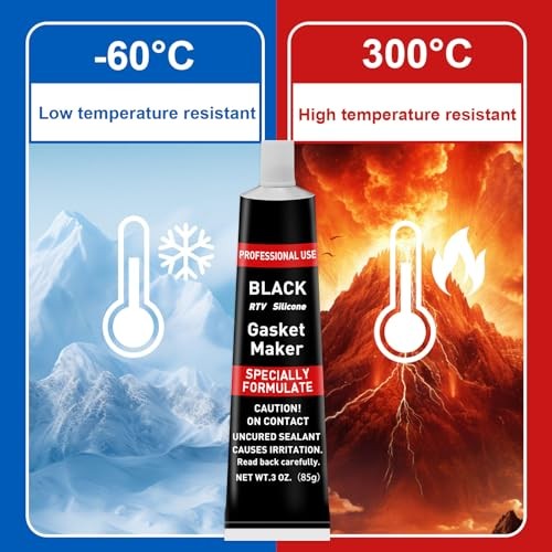 170g RTV Silicone Gasket Maker Silicone Sealant Shockproof and Leakproof, Black