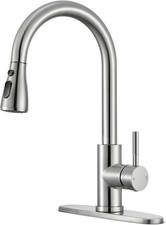 Kitchen Faucets with Pull Down Sprayer,High Arc Single Handle Stainless Steel