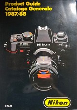 Nikon Product Guide, 1987-1988, A4 Softback Book, English /Italian Text