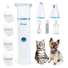 3-in-1 Dog  Cat Grooming Kit - Rechargeable Cordless Pet Hair Clippers with ...