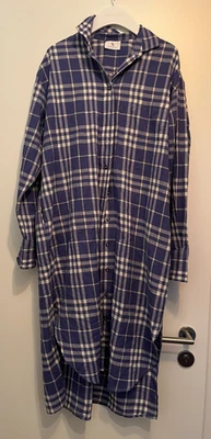 Unger Collection: Blusenkleid, blau, weiß, kariert, Gr. M/L, lang und weit, NEU - Bild 1 von 4