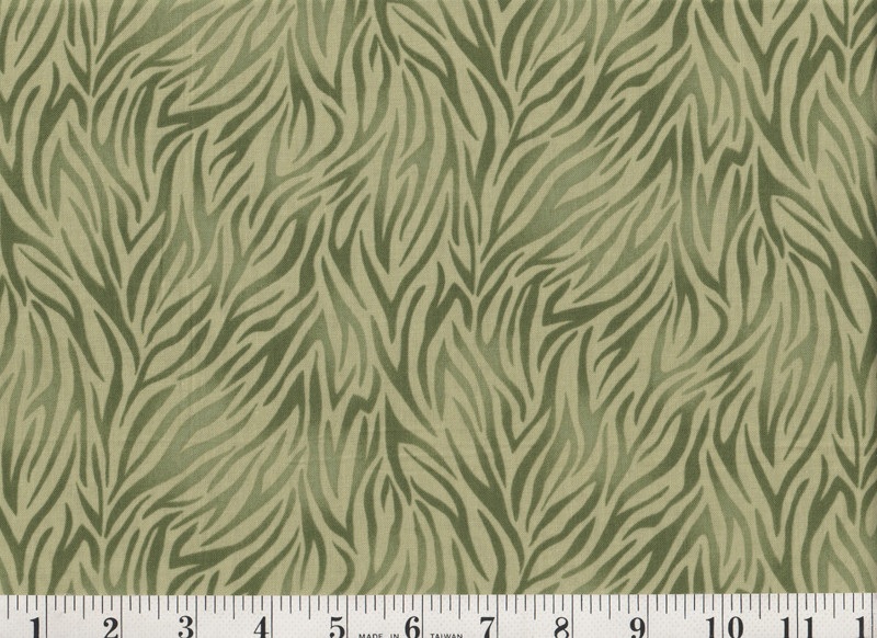 1/2 Yard Fabric Green Animal Print Quilt Shop Quality Cotton 44" Wide C