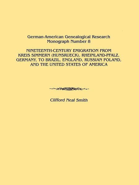 Clifford Neal Smith | Nineteenth-Century Emigration From Kreis Simmern...-image