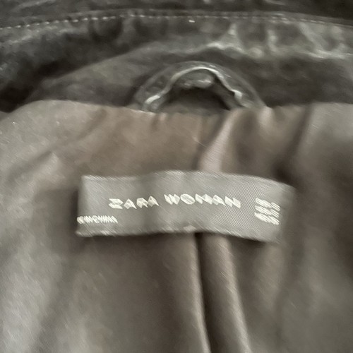 Zara Woman Collection Suede Leather Blazer Size Small - Picture 4 of 4