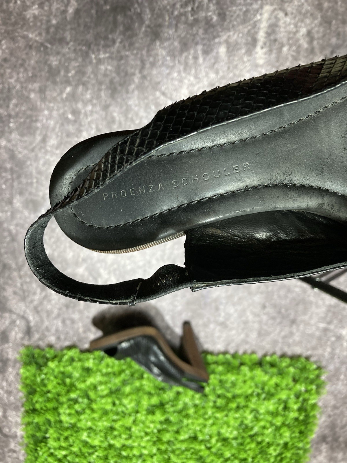 PROENZA SCHOULER Python Leather Slingback Sandals… - image 5