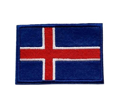 Iceland Country  Flag Embroidered Patch Iron/Sew On Patch For Clothes