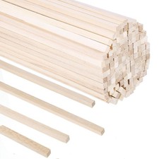 140Pcs 1/4" x 12" Balsa Wood Sticks, Square Dowel Rods Unfinished Balsa Wood ...
