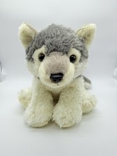 Aurora Husky Dog Timber Wolf Plush Cream Gray Stuffed Animal Toy 10" 2015