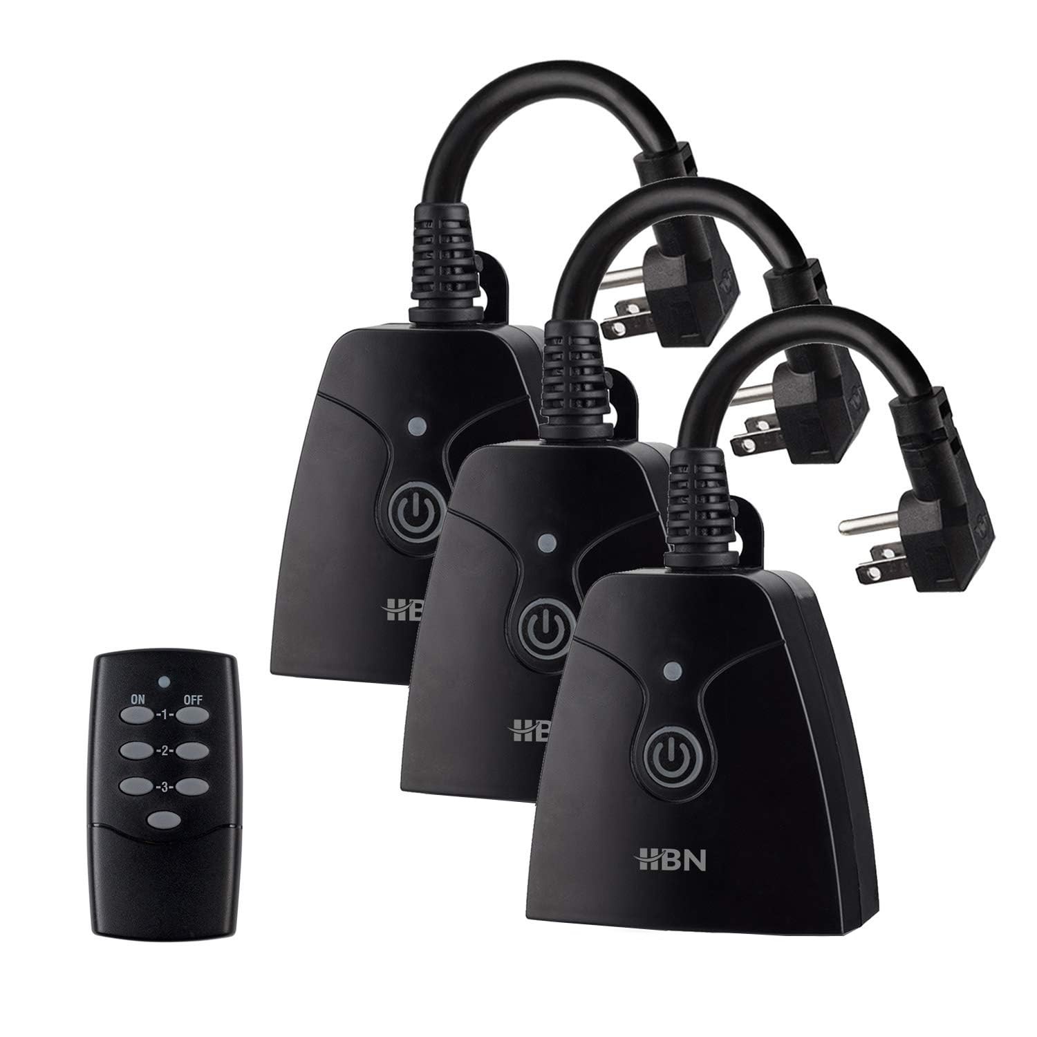 Outdoor Wireless Remote Control Outlet Plug,Weatherproof Heavy Duty Power Str...