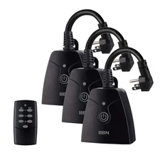 Outdoor Wireless Remote Control Outlet Plug,Weatherproof Heavy Duty Power Str...