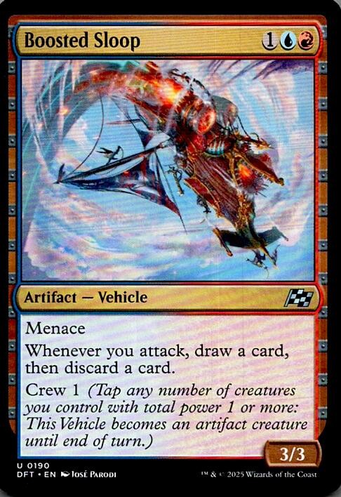 Boosted Sloop 190 Uncommon Aetherdrift Magic: The Gathering Lightly Played