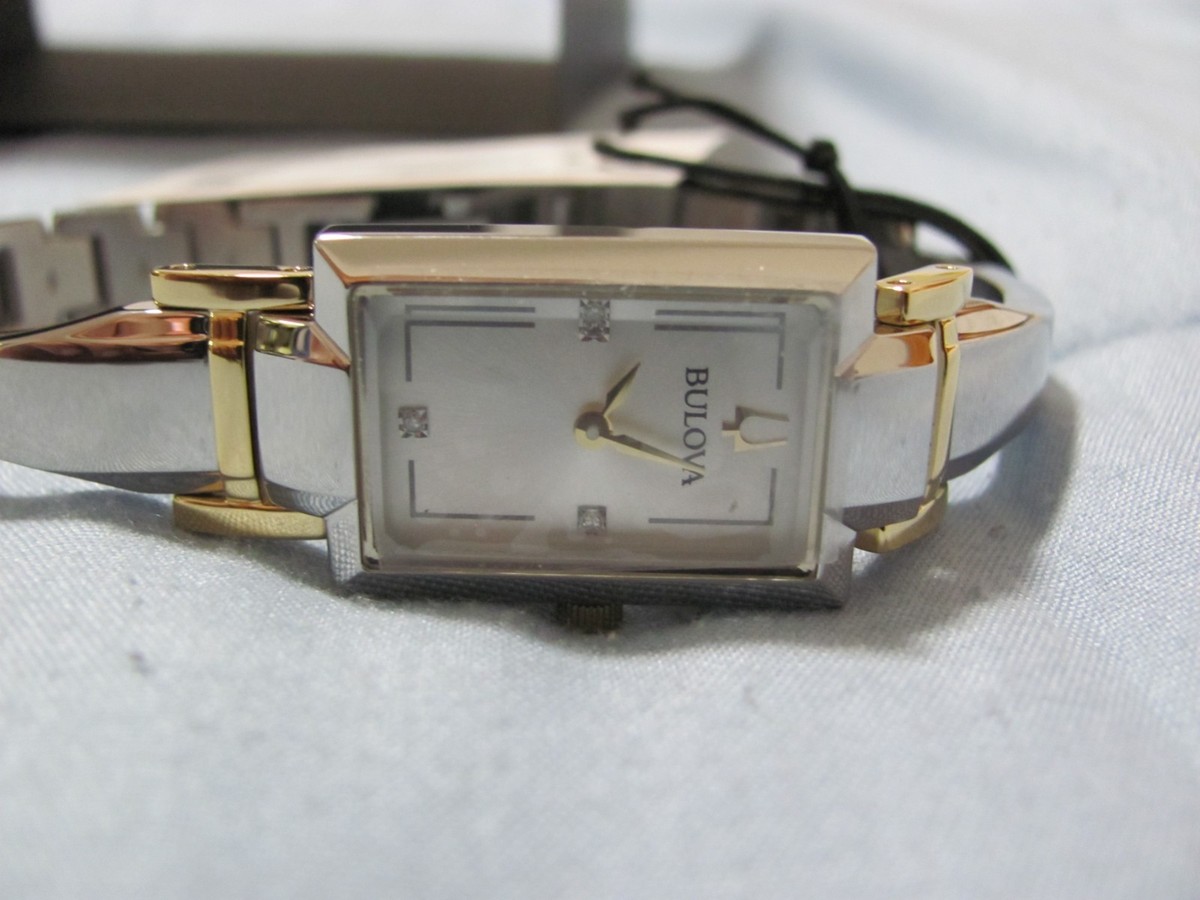 Bulova Classic Diamond Two-Tone Stainless Steel Quartz Ladies Watch 98P229 / NWT Bulova Classic Diamond Two-Tone Stainless Steel Quartz  main image 3