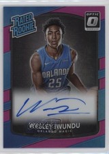 2017 Panini Donruss Optic Pink Prizm Signatures 23/25 Wesley Iwundu Wes Auto c6i