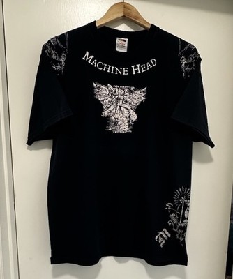 Vintage 90s Machine Head Mens Size XL Black Cotton Rock Metal Band T Shirt