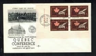 Canada #432m 1864 5¢ Quebec Conference Plate Block #1  LL Rosecraft FDC VF