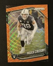 Maxx Crosby 2025 Panini Prizm- Orange Wave Prizm #/65 Raiders SSP!!!