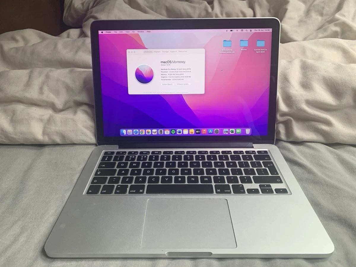 Apple MacBook Pro Intel Core i5 5th Gen. 16GB Laptops for sale