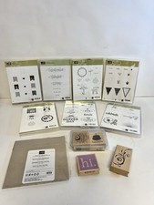 Stampin Up Retired Stamp Sets Lot Sale-A-Bration Clear Wood Mount Vellum
