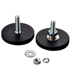 4pcs Neodymium Magnet Base with Rubber Coating and 1/4”-20 Male Threaded Stud