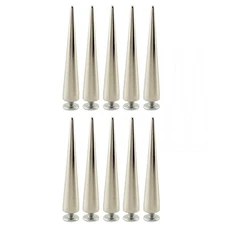55MM Solid Punk Bullet Large Spikes Metal Leather Rivets DIY Silver Screw on Con
