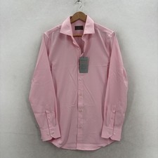 Perry Ellis Performance Tech Dress Shirt Mens Small 14-14.5 32/33 Pink Slim NWT