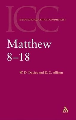 Matthew 8-18: Volume 2 by W.D. Davies (English) Paperback Book