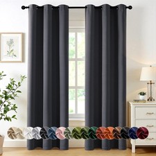 Blackout Curtains for Bedroom Living Room 2 Panels, Thermal Insulated Room Da...