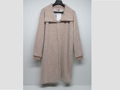 Blue Shadow Sepja Beige Melange Modern Jacket Coat Women's Plus Size 48/50