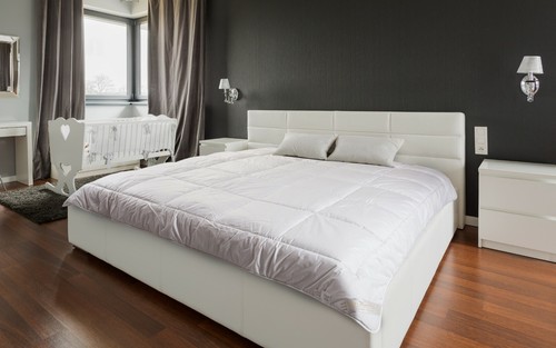 Merino Wool Wolldecke 220/240cm 10tog 500g + 2 Kissen 45/75cm Wolle + Baumwolle - Afbeelding 6 van 6