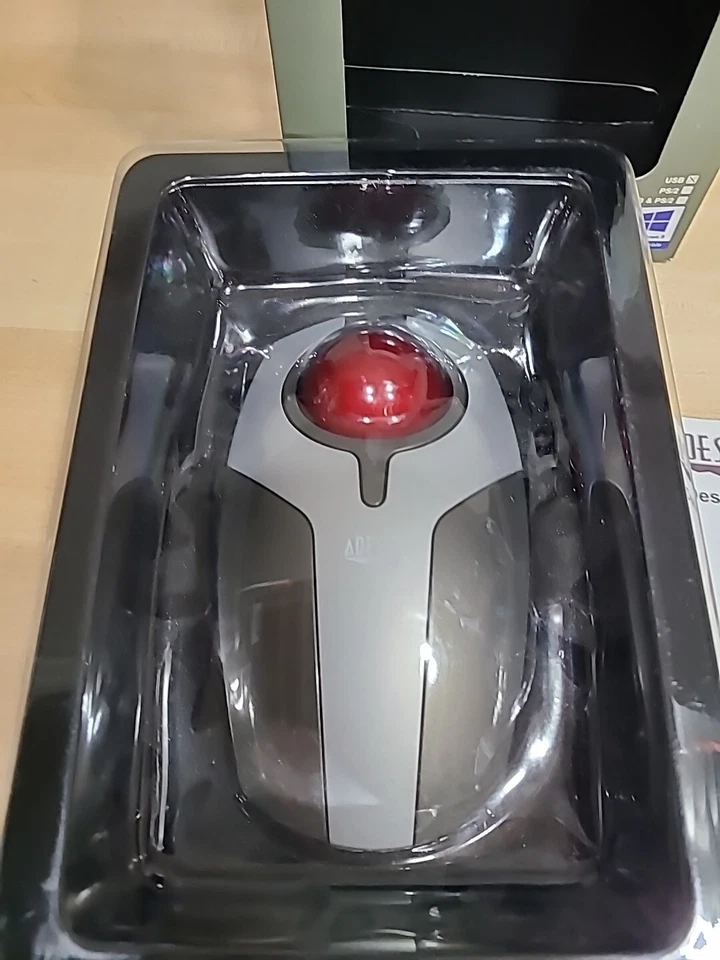 iMouse T1 Desktop Optical Trackball ADESSO Mouse USB Mac Windows Open Box Gaming - Image 2 of 4