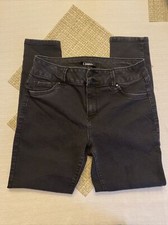women  s d.jeans double button skinny leg size 12 black denim jeans