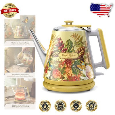 1L BPA-Free Electric Kettle   Retro Design, Fast 800W Boil & Gooseneck Spout