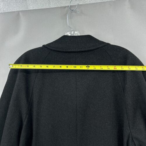 Loro Piana Coat Mens 42 Long Overcoat 100% Cashmere Charcoal Pick Stitch MINT - Picture 14 of 20